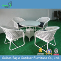 SGS Disetujui Bahan Fabric Wicker Dining Set